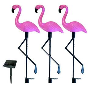 Set 3 x Lampa solara Flamingo 52 cm