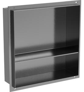 Mexen X-Wall-NR, raft încastrat fără flanșă 30 x 30 cm, grafit mat - 19E1303010S