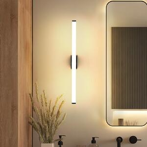 Molto Luce Aplică de perete LED VINA M, negru, lățime 60 cm, IP44, CCT, Negru, Baie, Aluminiu, Modern