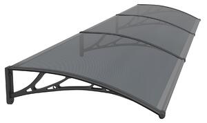 Copertină PREMIUM 300x80 cm, placă 6 mm dintr-o bucată – Negru/Antracit