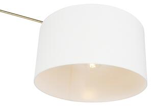 Lampa de podea moderna aurie cu abajur alb 50 cm reglabila - Editor