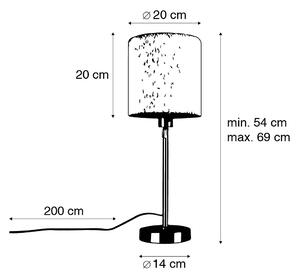 Lampa de masa aurie reglabila cu abajur boucle taupe 20 cm - Parte
