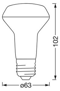 Bec LED RGBW dimerizabil R63 SMART+ E27/4,7W/230V 2700-6500K Wi-Fi -Ledvance