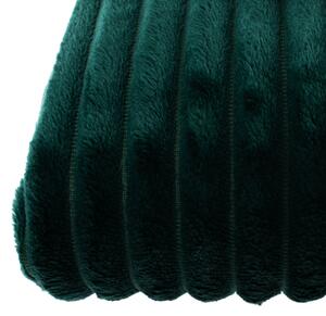 KONDELA Pătură de pluş cu dungi, smarald, 160x200cm, TELAL