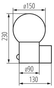 Kanlux 46081 - Lampă de perete pentru exterior cu senzor STONO, 1xE27/15W/230V, IP65, antracit