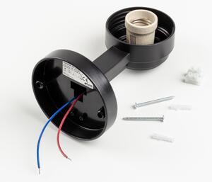 Brilagi - Aplica de perete pentru exterior HARBOR 1xE27/40W/230V IP33 negru/transparent