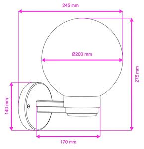 Brilagi - Aplica de perete pentru exterior HARBOR 1xE27/40W/230V IP33 antracit cu sticlă transparentă