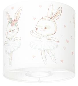BRILAGI - Abajur universal BOBO E27 diam. 15 cm alb/iepurași