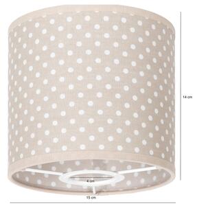 BRILAGI - Abajur universal BOBO E27, diametru 15 cm, bej cu buline