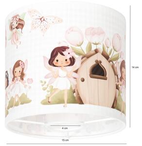 BRILAGI - Abajur universal BOBO E27 diam. 15 cm alb/roz/zâne