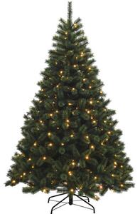 Brad de Crăciun artificial Lafiora Chamonix cu LED Ø 130 cm H 185 cm verde