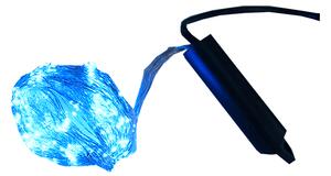 Instalatie de Craciun liniara, 300 LED-uri, albastru, pentru interior/exterior, cu baterii