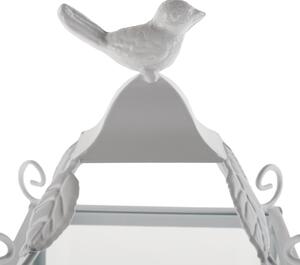 KONDELA Felinar, 32 cm, alb, metalic, POGOL TIP 1