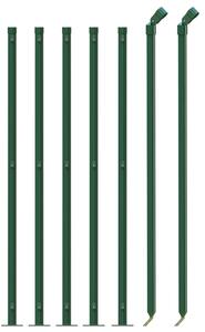 Gard plasă de sârmă cu bordură, verde, 1x10 m