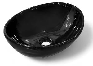 Lavoar baie Pe Blat Lima 39x32.5cm, Negru Mat, Portelan