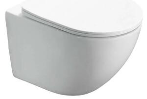 Vas WC Suspendat Rimless Ventura Lil, 37x49 cm, Capac Soft-Close Inclus, Alb