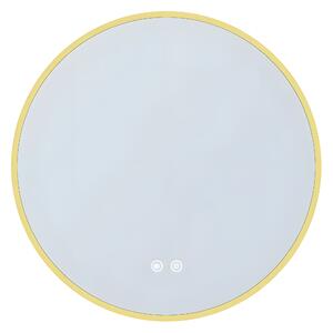 Oglinda Baie Led Magnolia R80cm, Auriu, Functie Dezaburire