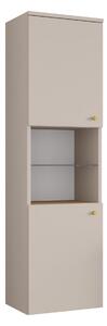 Cabinet de baie suspendat Salus, Stejar Cremona, Cașmir, PAL laminat, 133x35x34cm, 23 kg