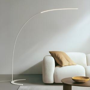 Lindby Lampadar LED Danua, alb, metal, înălțime 200cm, reglabil, Alb, Camera de zi / sufragerie, Metal, Modern