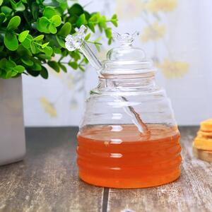 TEMPO-KONDELA MEDONA, borcan miere cu capac, transparent, din sticlă, de 300 ml