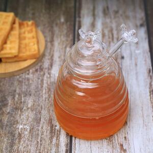 TEMPO-KONDELA MEDONA, borcan miere cu capac, transparent, din sticlă, de 300 ml