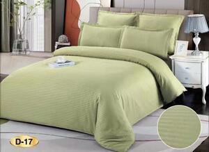 Lenjerie de Pat Dublu, Damasc, 6 Piese, Verde