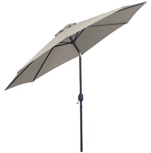 Umbrela de Soare pentru Plaja Outsunny Impermeabila, Otel Gri Φ3x2.45m | Aosom RO
