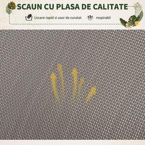 Outsunny Scaun Balansoar Zero-Gravity din Textilen, Design Ergonomic, Confort Superior, Gri, 154x80x84cm | Aosom Romania