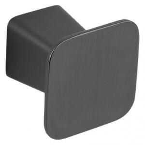 Buton pentru mobila Prism, finisaj negru titan, 32x28 mm