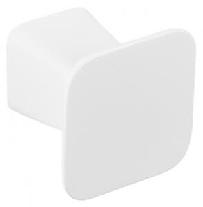 Buton pentru mobila Prism, finisaj alb mat, 32x28 mm