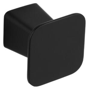 Buton pentru mobila Prism, finisaj negru mat, 32x28 mm