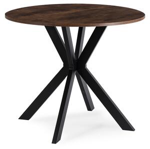 Masă de sufragerie (pentru 4 persoane) Loren 80 (stejar rustic + negru). Promo -19%. 1156929