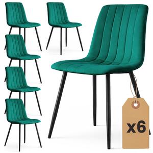 Set 6 scaune de sufragerie Lingoo (verde închis). Promo -12%. 1152321