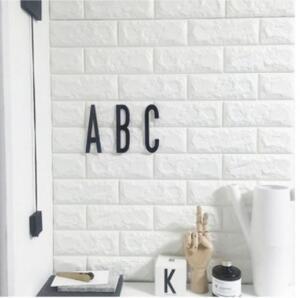 Set 5 x Tapet autoadeziv caramizi albe, 77 x 70 cm, spuma moale 3D