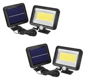 Set 2 x Lampa solara de perete cu senzor de miscare F100
