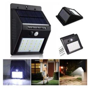 Set 3 x lampa solara cu 20 led-uri si senzor de miscare