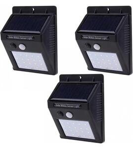 Set 3 x lampa solara cu 20 led-uri si senzor de miscare