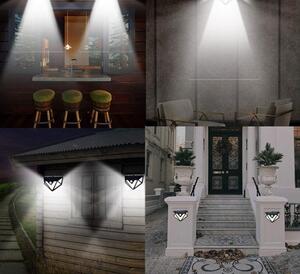 Set 3 lampi solare PREMIUM, 166 LED, senzor de miscare