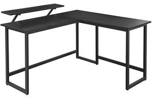Birou, masă computer în formă de L cu suport pentru monitor 140 x 130 x 89 cm | VASAGLE