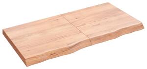 Raft de perete maro deschis 120x60x6cm lemn masiv stejar tratat