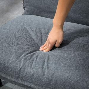 HOMCOM Fotoliu cu 4 nivele de relaxare cu fotoliu de picior cu otoman din material textil | AOSOM RO