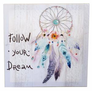 Tablou canvas decorativ Pufo, model Follow your dream, 30 cm