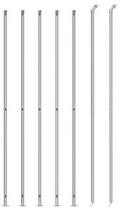 Gard plasă de sârmă cu bordură, argintiu, 1,8x10 m