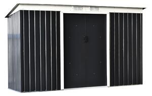 Outsunny, magazie pentru scule de gradina, casuta de gradina, sopron, 280x130x172cm, gri inchis | AOSOM RO