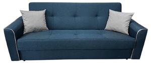 Canapea VERA extensibila, 3 locuri, lada de depozitare, stofa bleumarin + gri, 225x90x90 Bleumarin + Gri, Stofa
