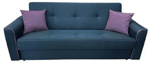 Canapea VERA extensibila, 3 locuri, lada de depozitare, stofa bleumarin + mov, 225x90x90 Bleumarin + Mov, Stofa