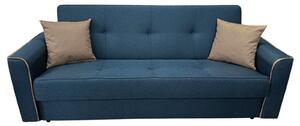 Canapea VERA extensibila, 3 locuri, lada de depozitare, stofa bleumarin + crem, 225x90x90 Bleumarin + Crem, Stofa