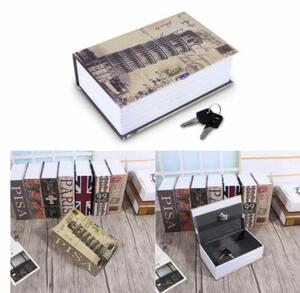 Seif secret tip carte Pufo cu cheie pentru blocare, model Turnul din Pisa, 24 x 15 cm