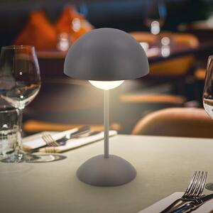 Briloner Lampa de masă cu LED și baterie Kugle, antracit, metal, IP44, dimabil., reglabil, Negru, Metal, Modern