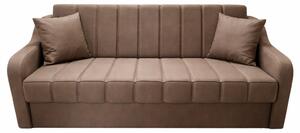 Canapea ALEX extensibila, 3 locuri, cu lada de depozitare, stofa maro, 220x90x90 Maro